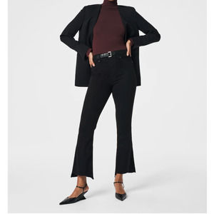 NWT Spanx Black Step Hem Kick Flare Jeans sz XS